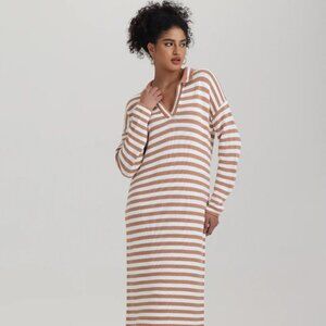 525 Raya Cotton Stripe Polo Dress